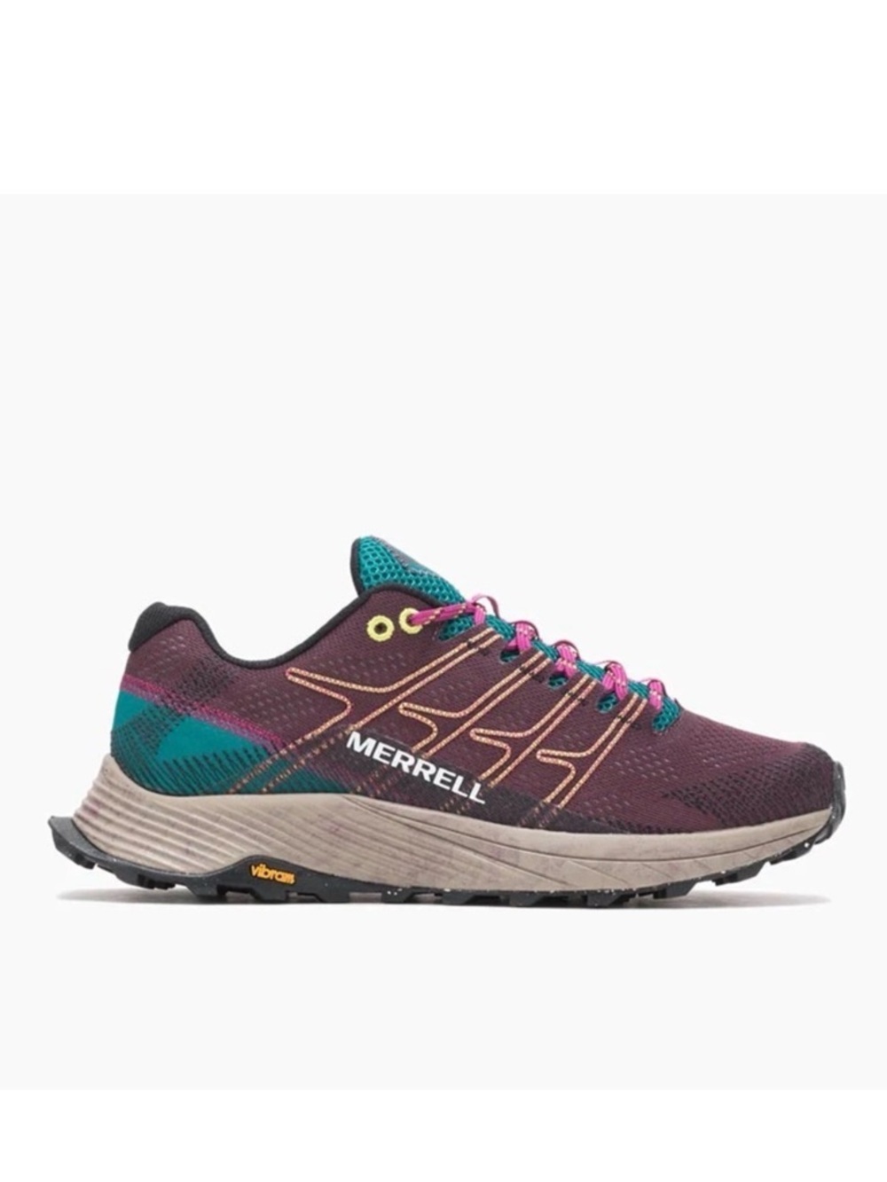 Merrell Women’s Moab Flight Shoes Burgundy Trail Runner Hiking Size 7.5 Wide